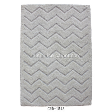 Soft Microfiber Rug High &amp; Low Pattern